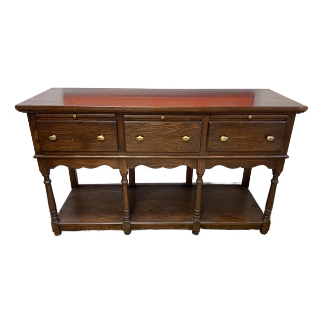 20th Century Stone House Collection Oak Wood Console For Sale