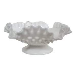 1960s Fenton Footed Milk Glass Bowl