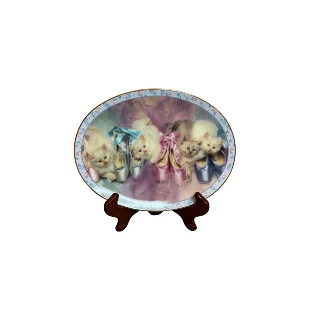 Complete set of all 8 collector plates from The Danbury Mint titled Prima Ballerinas Kittens, featuring charming ballet-...