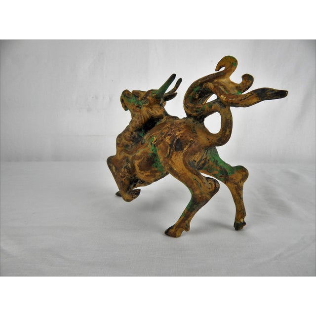 Mid 20th Century Asian Metal Prancing Horse Figure For Sale - Image 5 of 9