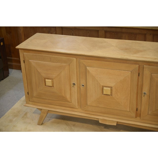 Vintage Three-Door Sideboard in Oak, 1950s For Sale - Image 13 of 14