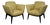 Pair of Mid-Century Yellow Armchairs For Sale