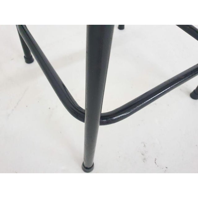 Vintage Dutch Rattan and Metal Bar Stools from Rohe Noordwolde, 1950s, Set of 2 For Sale - Image 3 of 12