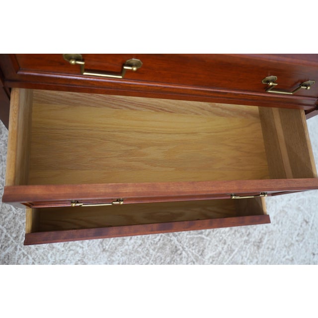 Stickley Stickley Cherry 3 Drawer Nightstand For Sale - Image 4 of 18