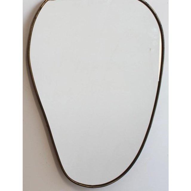 Vintage Italian Wall Mirror with Brass Frame, 1960s For Sale - Image 3 of 16