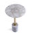 Modern Crystal Agate Semiprecious Stone Side Table With Metal and White Marble Base For Sale - Image 4 of 4
