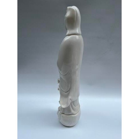 Blanc De Chine Guanyin Statue For Sale - Image 6 of 13