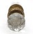 Vintage Faceted Clear Glass Door Knob Set With Rosettes For Sale - Image 4 of 6