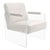 Pasargad Home Tribecca Acrylic and Velvet Accent Chair, Ivory For Sale