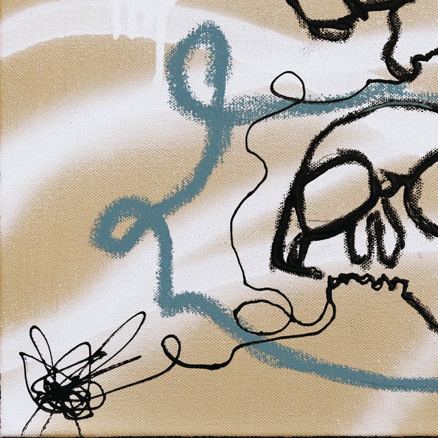 Hear See Speak - Contemporary Abstract Figurative Mixed Media Artwork on Canvas by Soren Grau For Sale In Los Angeles - Image 6 of 9