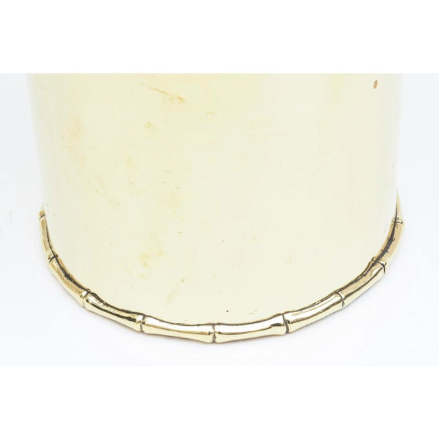 Vintage Brass Column Umbrella Stand With Ring Door Knocker Restored For Sale - Image 10 of 11