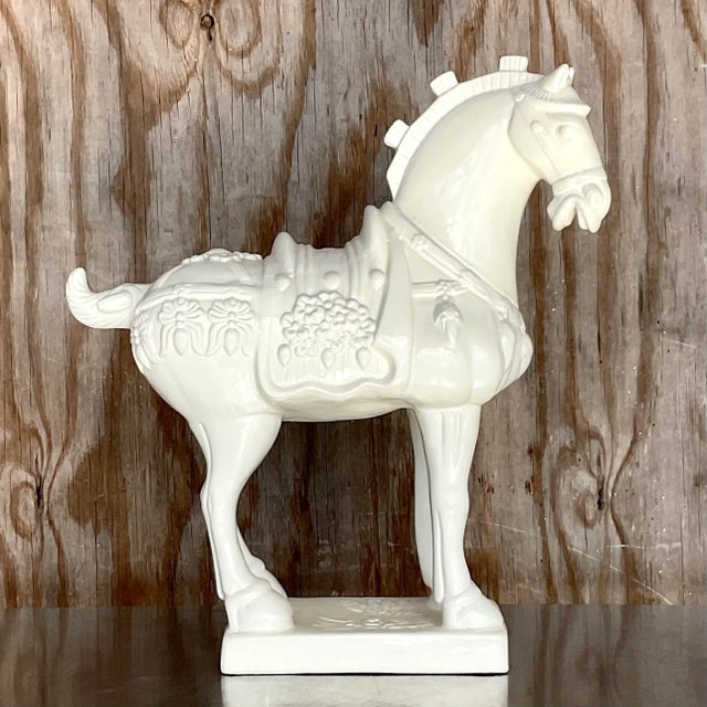 Vintage Asian Ceramic Tang Dynasty Style Horse For Sale - Image 4 of 6