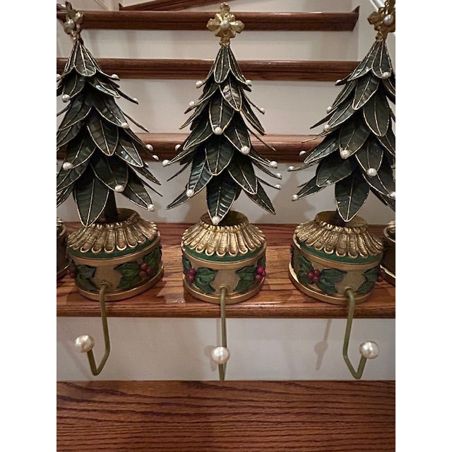 Metal Christmas Tree Stocking Holders For Sale - Image 7 of 10