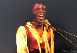 Jason Laure, Original Hand Signed Rock & Roll Photograph Sly & the Family Stone Woodstock, 1969