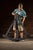 Large-scale wooden figural octant with painted degree scale. Standing nearly four feet tall, this oversize representation...