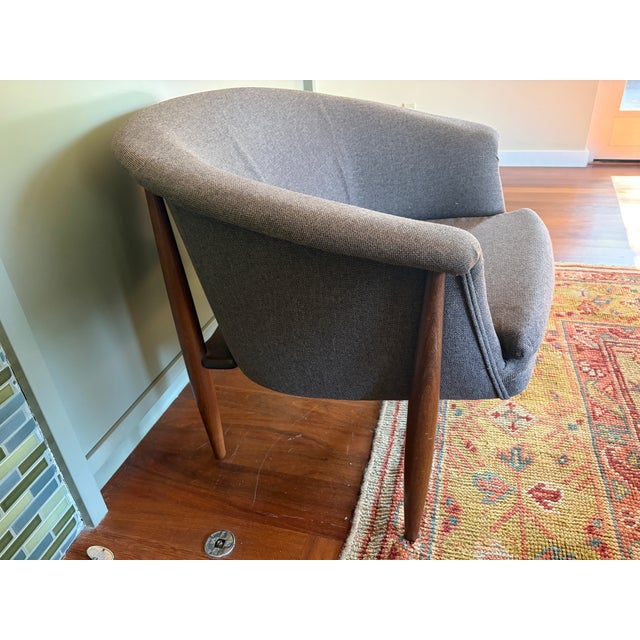 Wood Mid-Century Modern Danish Style Sculptural Barrel Lounge Chairs - A Pair For Sale - Image 7 of 11