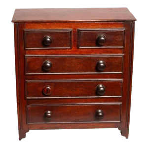 Late Georgian Mahogany Box In The Form Of A Chest