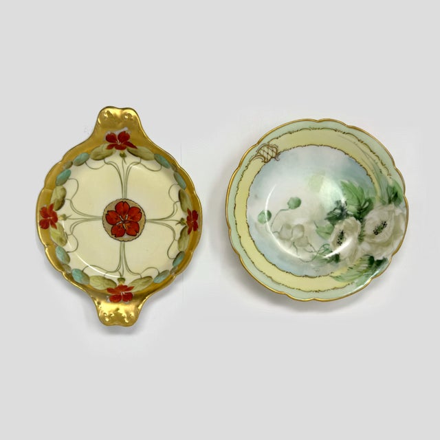Art Nouveau Vintage Pickard Decorator Studio Hand-Painted Porcelain Plates & Bowls - 7 Pieces For Sale - Image 3 of 11