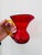 Mid-Century Modern Vintage Art Glass Pitcher Attributed to Blenko Ruby Red With Amber Handle Mid Century Modern For Sale - Image 3 of 9