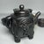 Late 19th CenturyCarved Faux Horn Elephant Teapot Set With Four Cups and Box For Sale In Los Angeles - Image 6 of 9