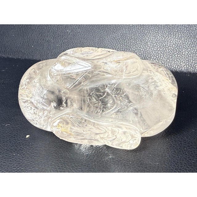 Antique Hand Carved Chinese Duck Bird Rock Crystal Stone Sculpture Statue For Sale - Image 13 of 13