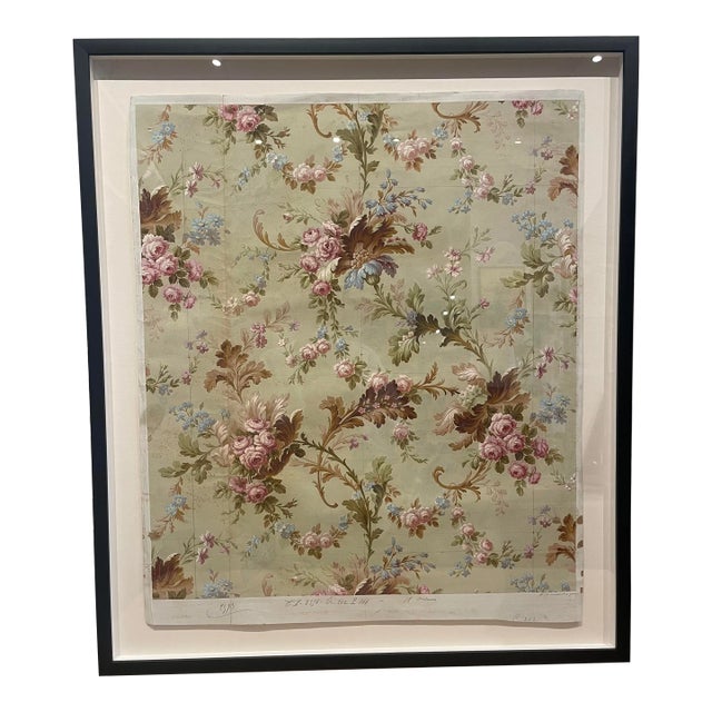 Antique French Wall Covering Strike-Off For Sale