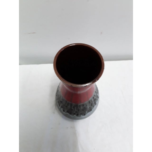 German Ceramic Model 1218/25 Vase from Scheurich, 1970s For Sale - Image 3 of 6