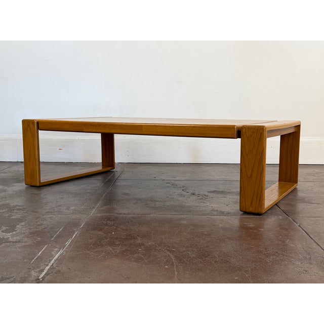 Wood Vintage 1970's Lou Hodges Oak Coffee Table For Sale - Image 7 of 13