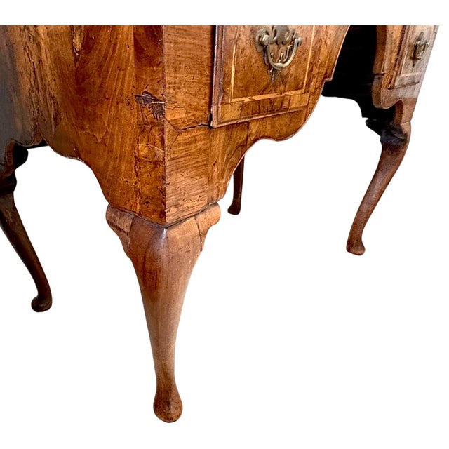 19th Century English Burled Walnut Highboy Chest on Stand For Sale - Image 9 of 18