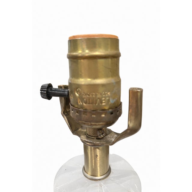 Vintage Italian Onyx Table Lamp, Mid-Century Classical Form For Sale - Image 10 of 11