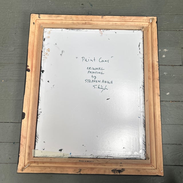 2020s Contemporary Original Abstract Painting by Stephen Heigh “Paint Cans” For Sale - Image 5 of 5