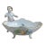 Vintage Dresden Porcelain Footed Cherub Dresser Top Bowl For Sale