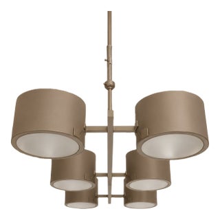Metal Gray Stilnovo Lelli Style Sputnik Chandelier Italian 6 Arms For Sale