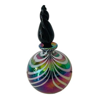 1960s Iridescent Murano Glass Perfume Bottle For Sale