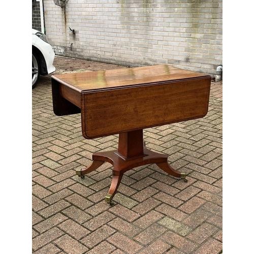 Victorian Mahogany Sofa Table. Drop Sides, with A Drawer. Sizes 91 x 51 cms, 77 cms tall, with flaps extended 101 x 91 cms...