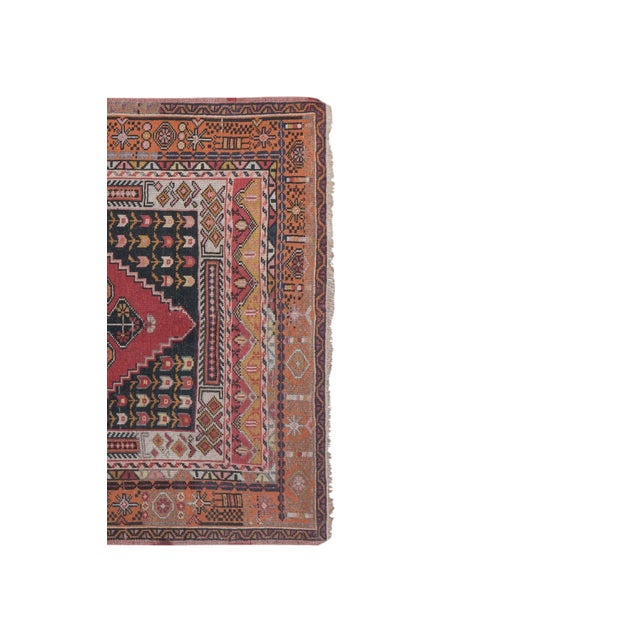 Vintage Hand Knotted Turkish Oushak Rug 4'4" X 7'6" For Sale In Philadelphia - Image 6 of 13