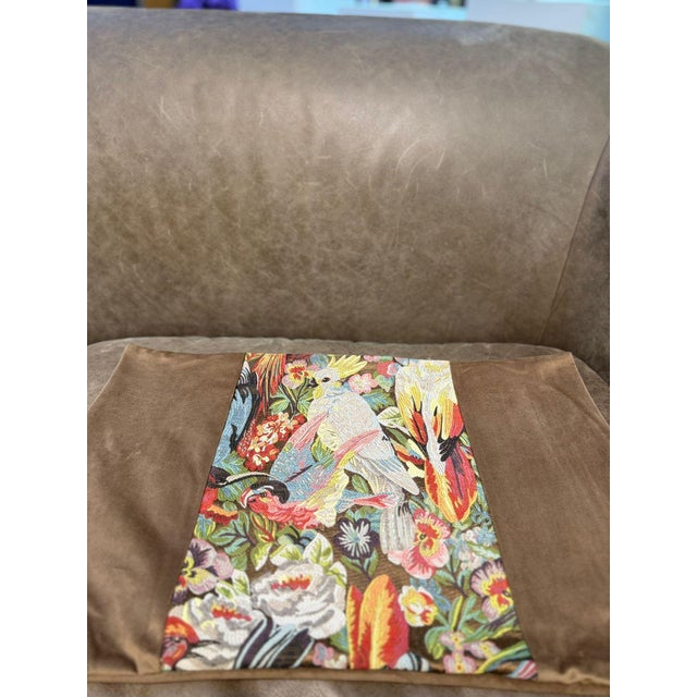 Contemporary Handmade Mocha Velvet Lumbar Pillow Cover For Sale - Image 3 of 16