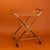Italian Folding Serving Trolley in Brass with Teak and Glass, 1950s For Sale - Image 6 of 6
