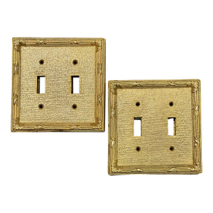 Sherle Wagner Ribbon and Reed Double Switch Plates