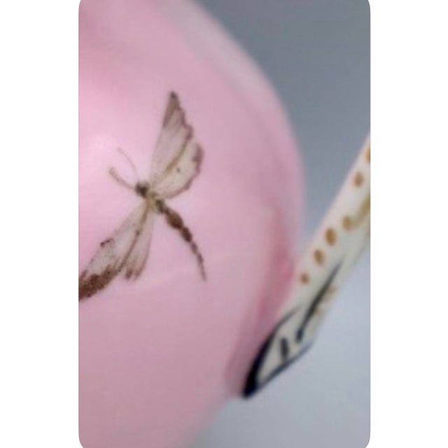 Ceramic “Limoges” French 1883 Hand-Painted Procelain Split Finger Handle Creamer For Sale - Image 7 of 7