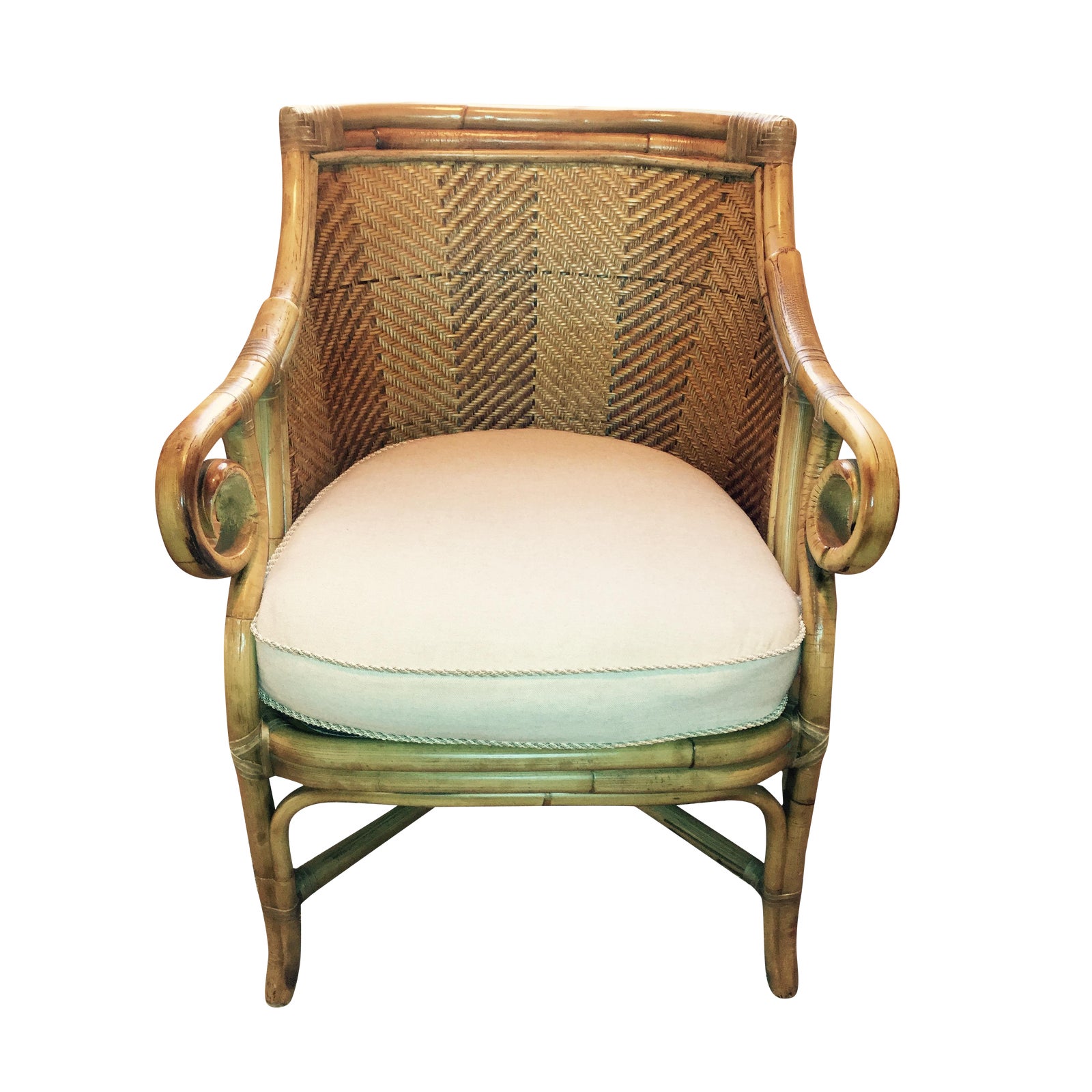 Henry Link Rattan & Wicker Arm Chair Chairish