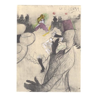 1966 Henri De Toulouse-Lautrec 'La Goulue (Musee D'Albi)' Art Nouveau Neutral,Gray France Offset Lithograph For Sale