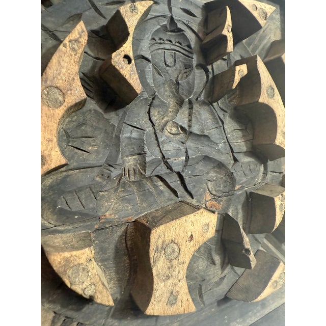 Ganesh Wood Wall Art 1 / 2 For Sale - Image 4 of 9
