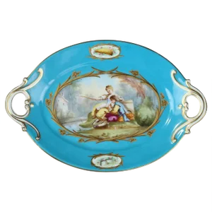19th-Century Blue Porcelain Cup in the style of Sevres
