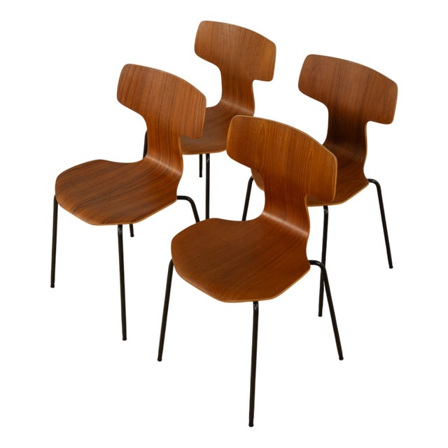 Model 3103 Hammer Chairs by Arne Jacobsen for Fritz Hansen, 1960s, Set of 6 For Sale