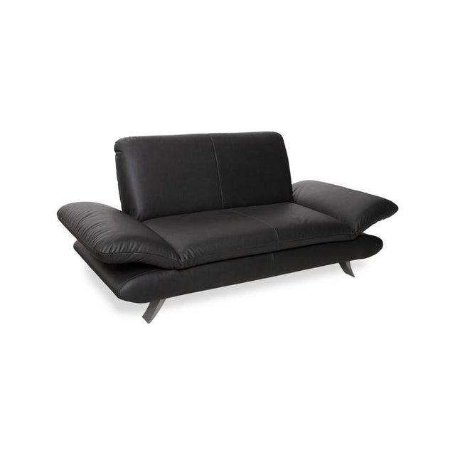 Modern Gavin 117 Leather Two-Seater Rossini Sofa in Black Anthracite with Manual Function from Koinor For Sale - Image 3 of 13