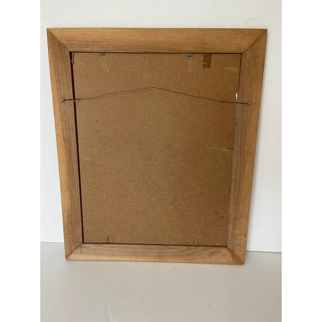 Outsider Folk Art Native American Portrait Signed, Framed For Sale - Image 4 of 6