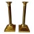 Vintage Modernist Heavy Solid Brass Candlesticks – a Pair For Sale