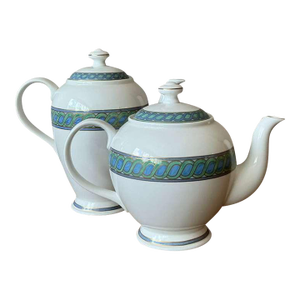 Vintage Boho Christofle "Torsada" Coffee & Teapot With Lid - A Pair