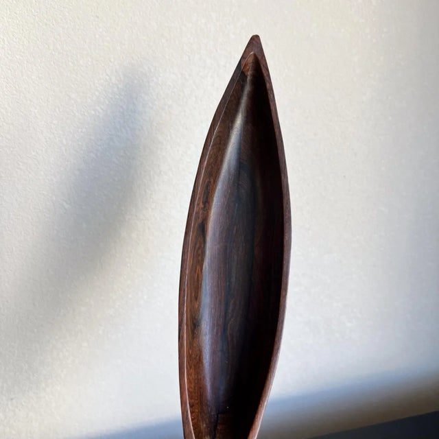 Late 20th Century 1970s Souza Rio Handmade Brazilian Jacaranda Rosewood Bowl For Sale - Image 5 of 12